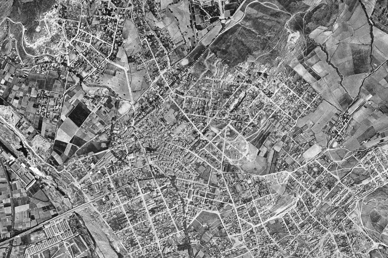 Ortofoto de 1956-1957 del núcleo de Santa Coloma de Gramenet