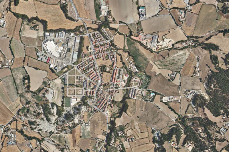 Ortofoto actual del núcleo de Santa Eugènia de Berga