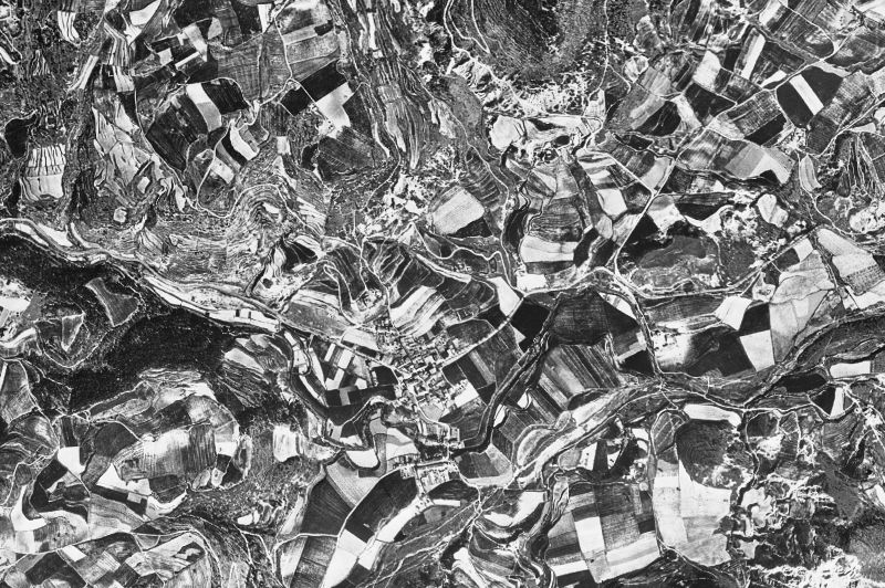 Ortofoto de 1956-1957 del núcleo de Santa Eulàlia de Riuprimer