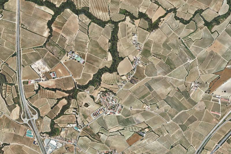 Ortofoto actual del núcleo de Santa Fe del Penedès