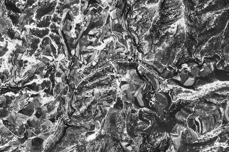 Ortofoto de 1956-1957 del núcleo de L'Esquirol