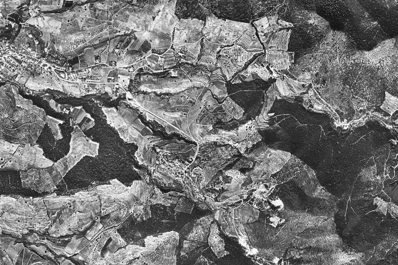 Ortofoto de 1956-1957 del núcleo de Santa Maria de Martorelles