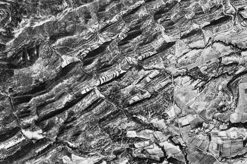 Ortofoto de 1956-1957 del núcleo de Santa Maria de Miralles
