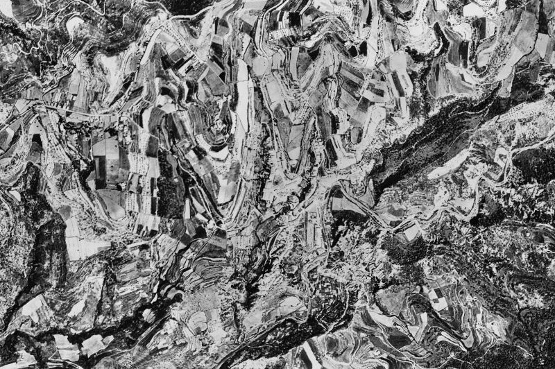 Ortofoto de 1956-1957 del núcleo de Santa Maria d'Oló