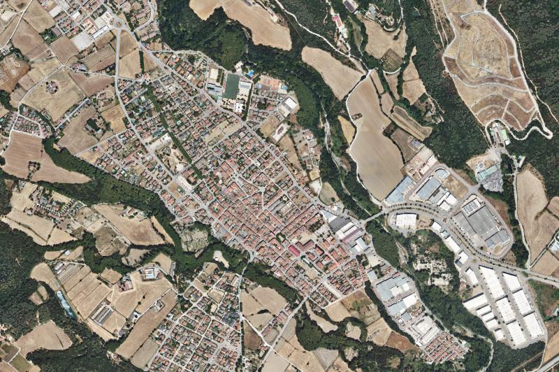 Ortofoto actual del núcleo de Santa Maria de Palautordera