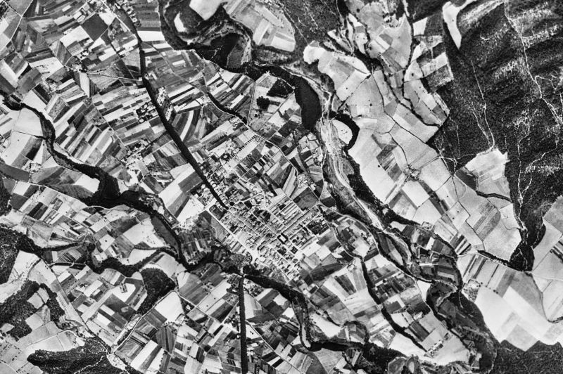 Ortofoto de 1956-1957 del núcleo de Santa Maria de Palautordera
