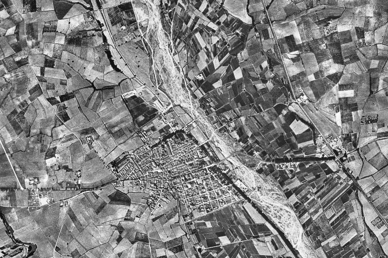 Ortofoto de 1956-1957 del núcleo de Santa Perpètua de Mogoda