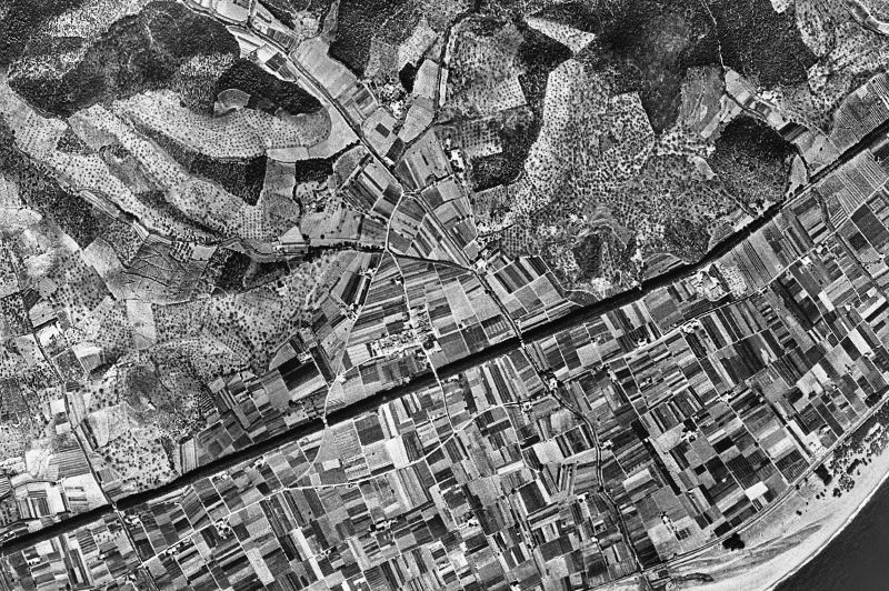Ortofoto de 1956-1957 del núcleo de Santa Susanna