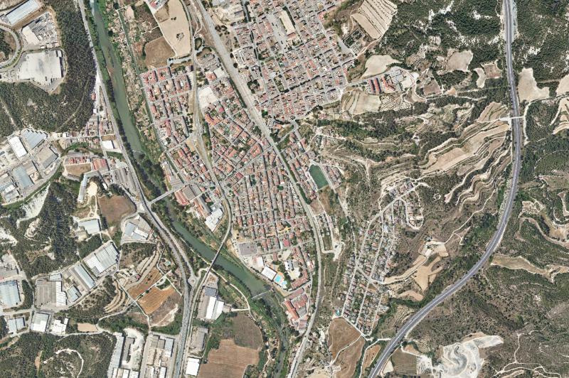 Ortofoto actual del núcleo de Sant Vicenç de Castellet