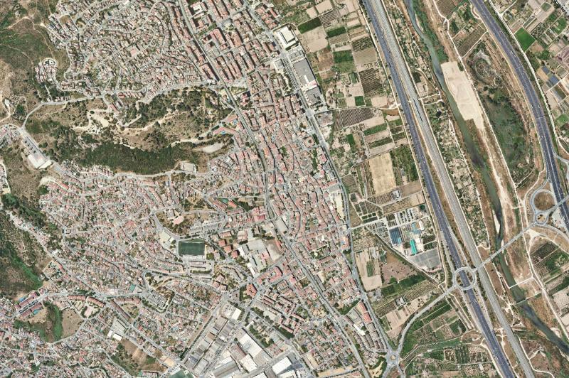 Ortofoto actual del núcleo de Sant Vicenç dels Horts