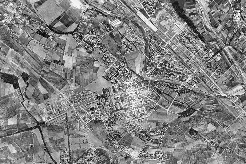 Ortofoto de 1956-1957 del núcleo de Cerdanyola del Vallès