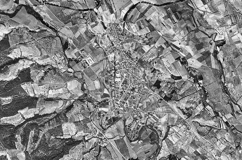 Ortofoto de 1956-1957 del núcleo de Sentmenat
