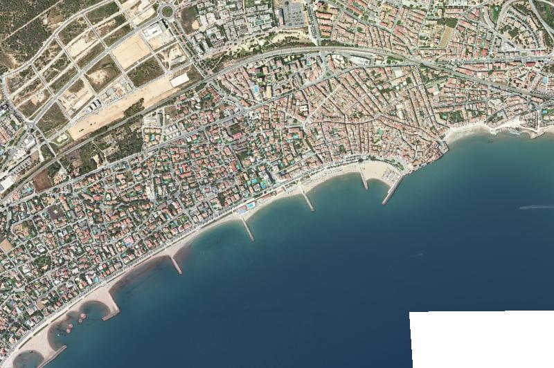 Ortofoto actual del núcleo de Sitges