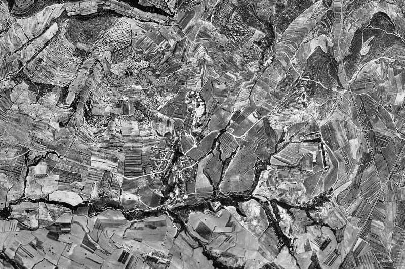 Ortofoto de 1956-1957 del núcleo de Subirats