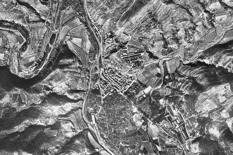 Ortofoto de 1956-1957 del núcleo de Súria