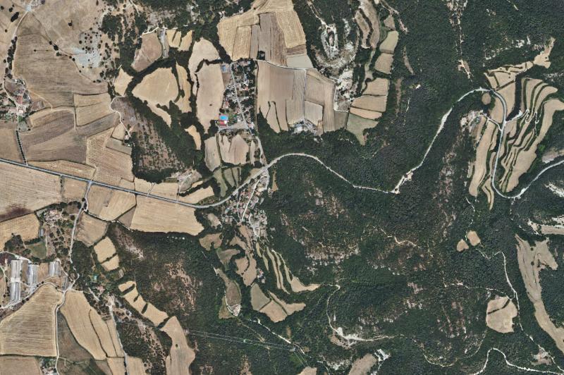 Ortofoto actual del núcleo de Tavèrnoles
