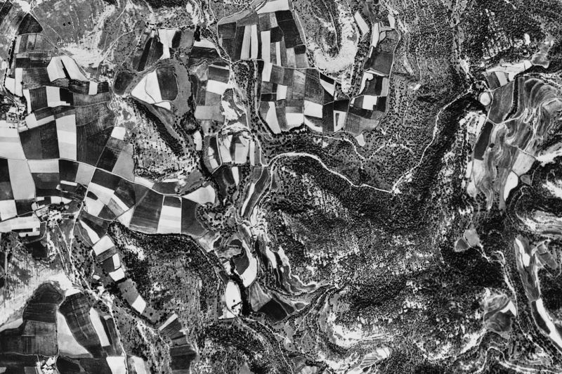 Ortofoto de 1956-1957 del núcleo de Tavèrnoles