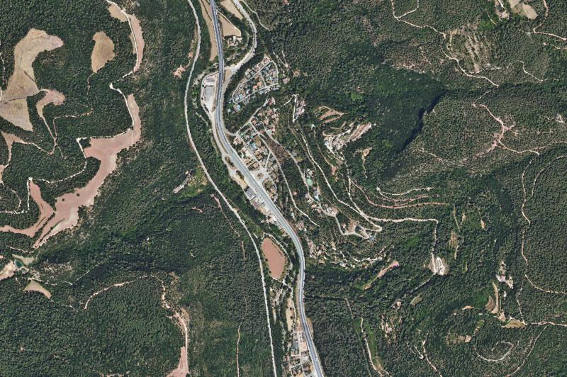 Ortofoto actual del núcleo de Tagamanent