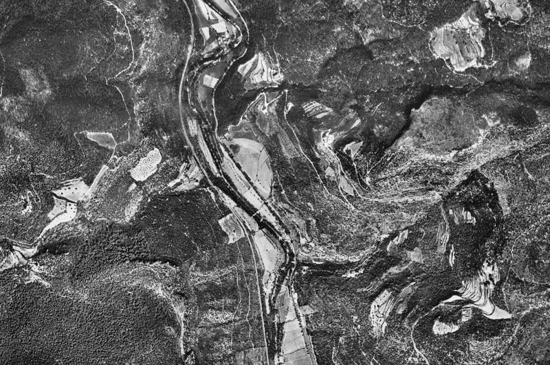 Ortofoto de 1956-1957 del núcleo de Tagamanent