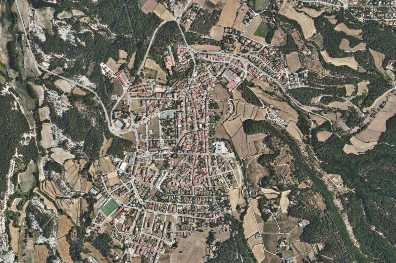 Ortofoto actual del núcleo de Taradell