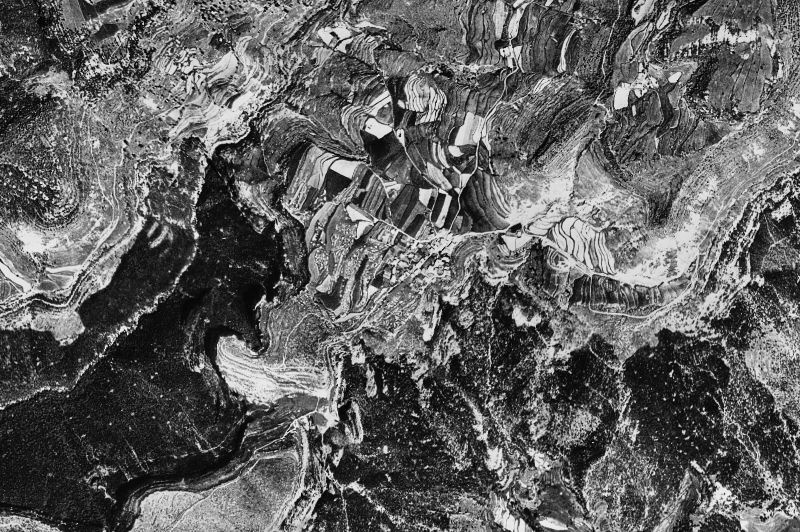 Ortofoto de 1956-1957 del núcleo de Tavertet