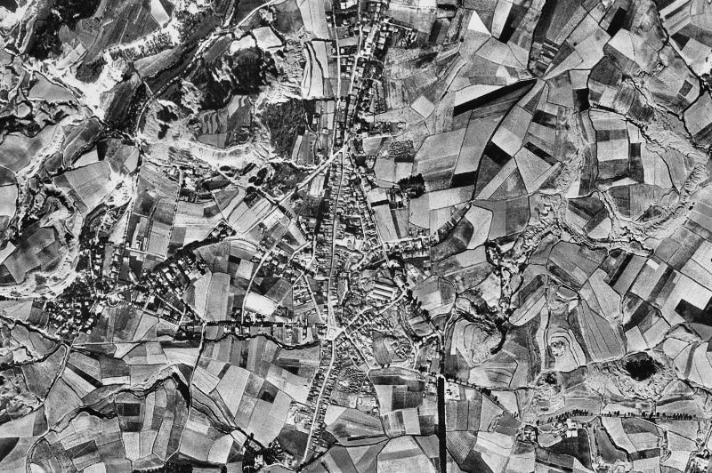 Ortofoto de 1956-1957 del núcleo de Tona