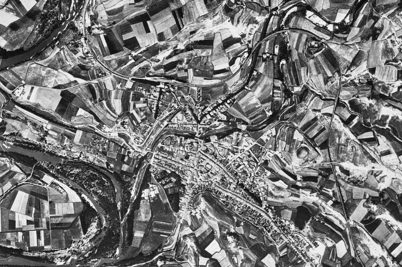 Ortofoto de 1956-1957 del núcleo de Torelló