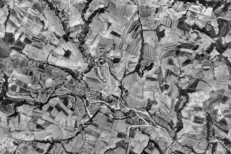 Ortofoto de 1956-1957 del núcleo de Torrelavit