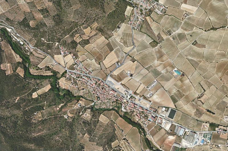 Ortofoto actual del núcleo de Torrelles de Foix