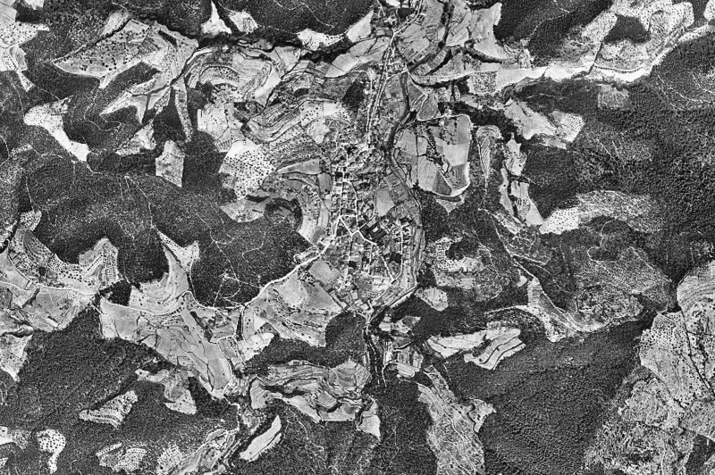 Ortofoto de 1956-1957 del núcleo de Torrelles de Llobregat
