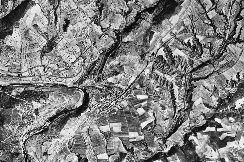 Ortofoto de 1956-1957 del núcleo de Vallbona d'Anoia
