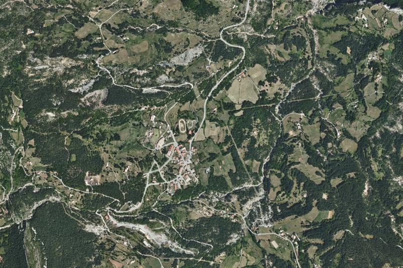 Ortofoto actual del núcleo de Vallcebre