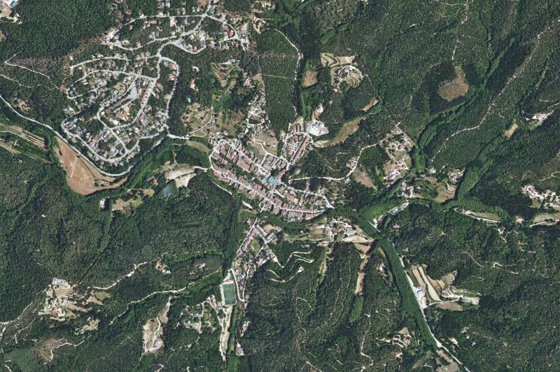 Ortofoto actual del núcleo de Vallgorguina