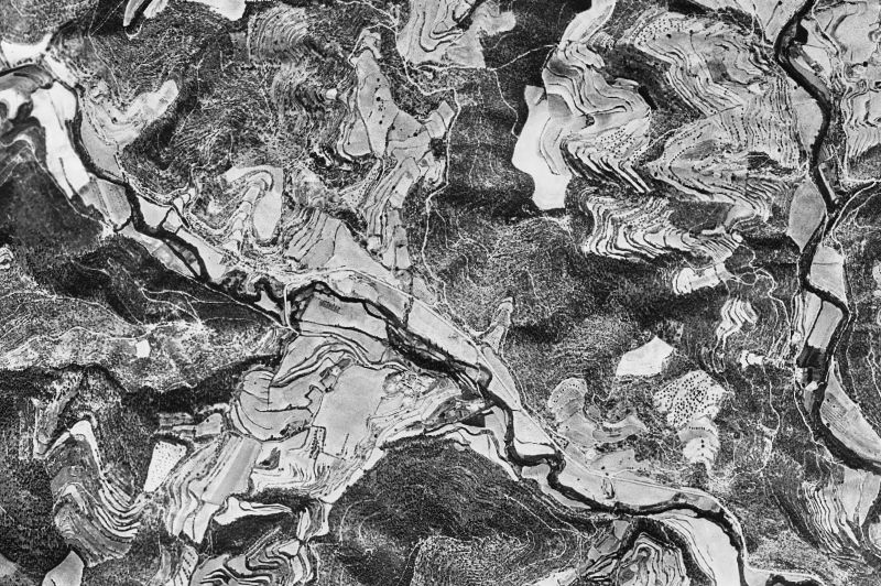 Ortofoto de 1956-1957 del núcleo de Veciana