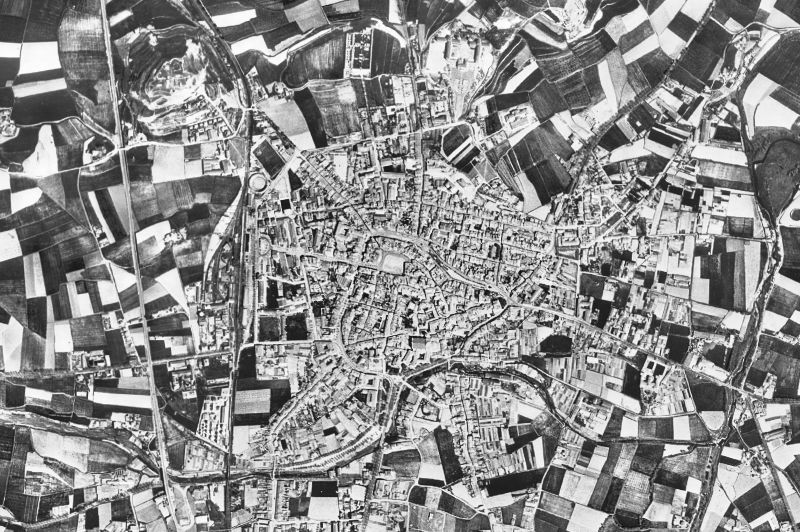 Ortofoto de 1956-1957 del núcleo de Vic