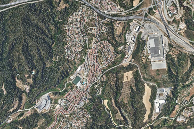 Ortofoto actual del núcleo de Viladecavalls