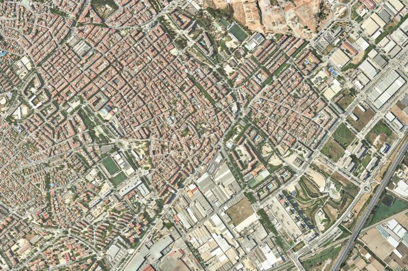 Ortofoto actual del núcleo de Viladecans