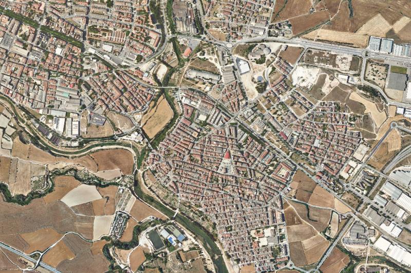 Ortofoto actual del núcleo de Vilanova del Camí