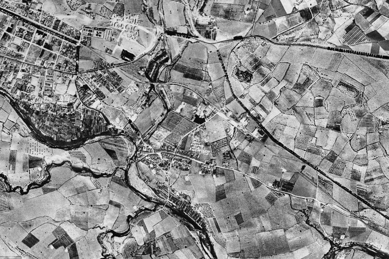 Ortofoto de 1956-1957 del núcleo de Vilanova del Camí