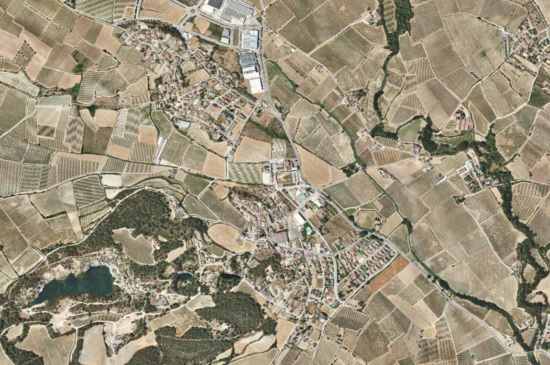 Ortofoto actual del núcleo de Vilobí del Penedès