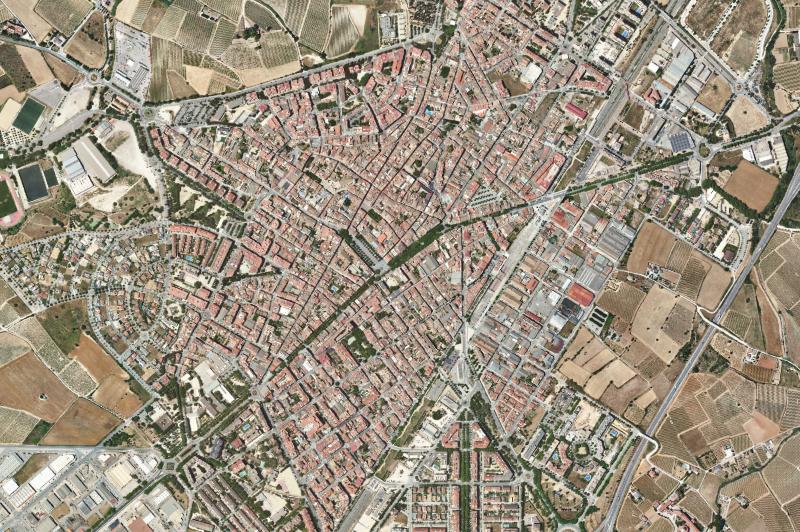Ortofoto actual del núcleo de Vilafranca del Penedès