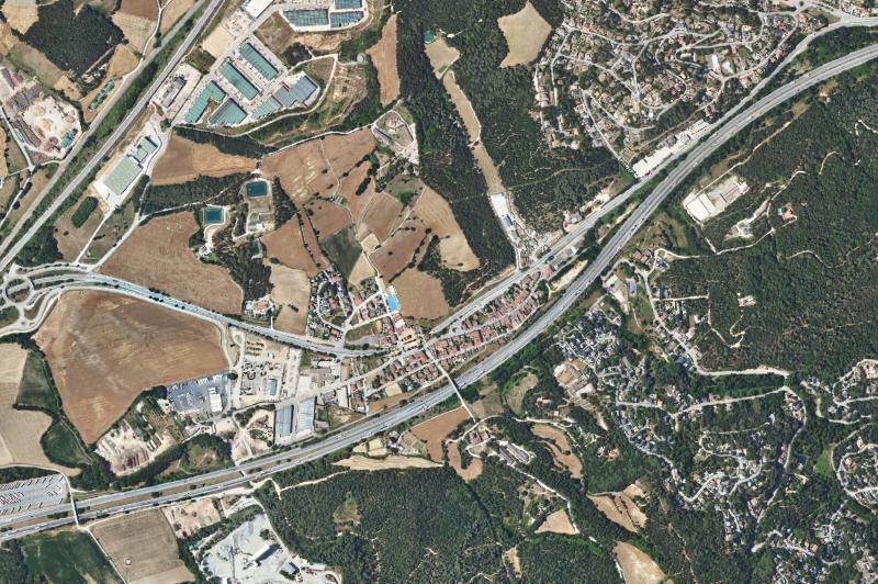 Ortofoto actual del núcleo de Vilalba Sasserra