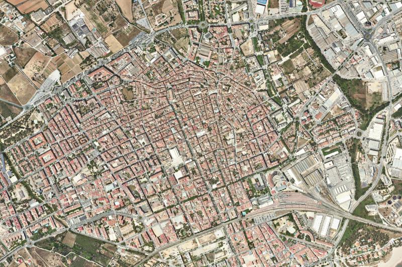 Ortofoto actual del núcleo de Vilanova i la Geltrú