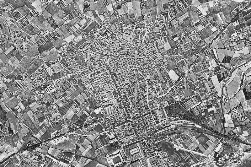 Ortofoto de 1956-1957 del núcleo de Vilanova i la Geltrú