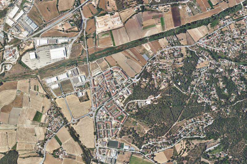 Ortofoto actual del núcleo de Vilanova del Vallès