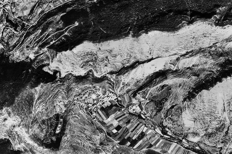 Ortofoto de 1956-1957 del núcleo de Sant Julià de Cerdanyola