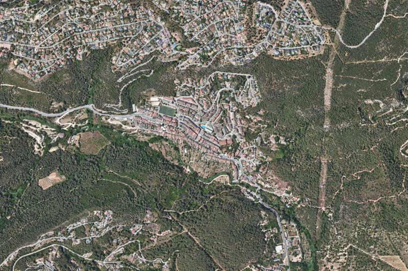 Ortofoto actual del núcleo de La Palma de Cervelló