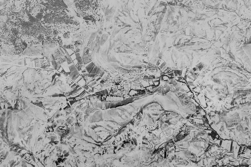 Ortofoto de 1956-1957 del núcleo de Abajas