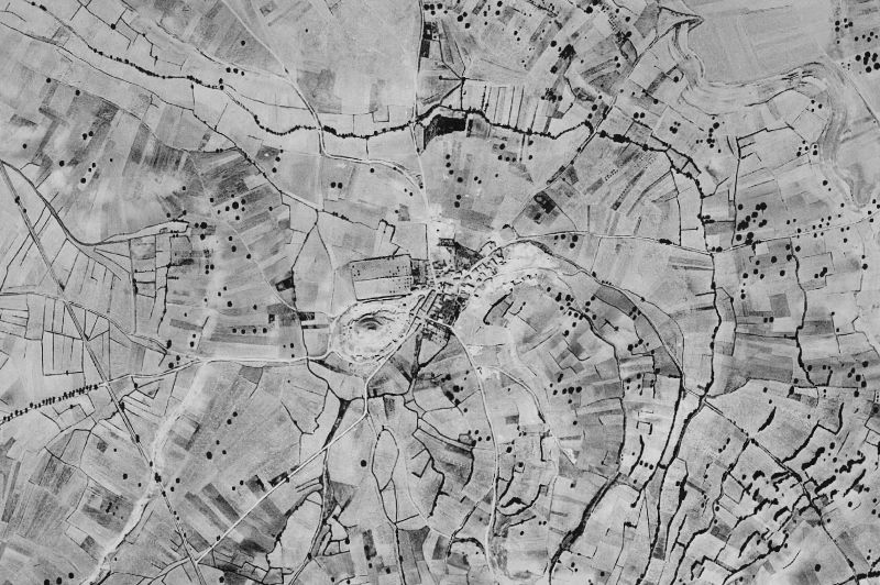 Ortofoto de 1956-1957 del núcleo de Aguilar de Bureba