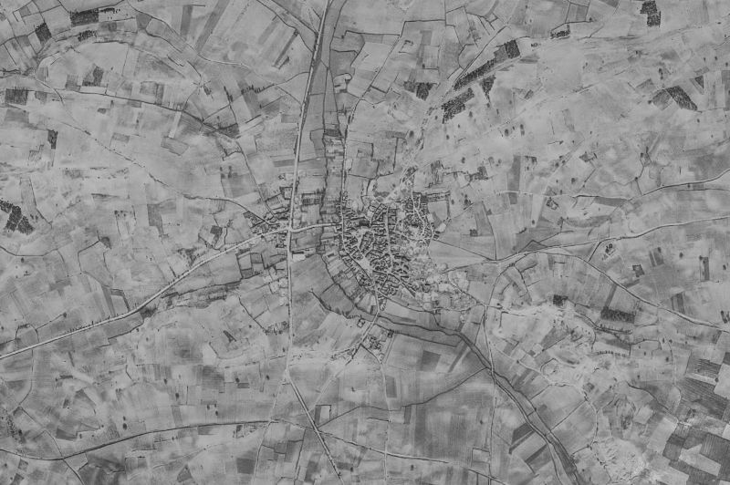 Ortofoto de 1956-1957 del núcleo de Anguix